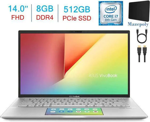 Asus Vivobook S14 14 in FHD 1080p Display i7-8565U 8GB RAM 512GB PCIe NVME SSD