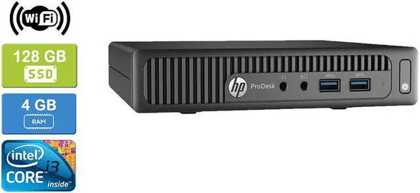 HP 600 G1 MINI i3-4160T 4GB RAM 128GB SSD Win 10 Pro