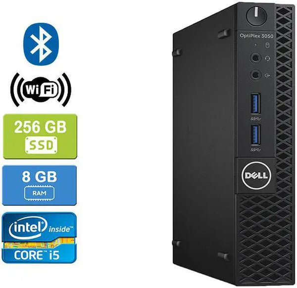 DELL 3050 MICRO i5-7500T 8GB RAM 256GB SSD Win 10 Pro