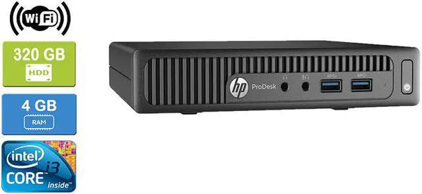 HP 600 G1 MINI i3-4160T 4GB RAM 320GB SSD HDD Win 10 Pro