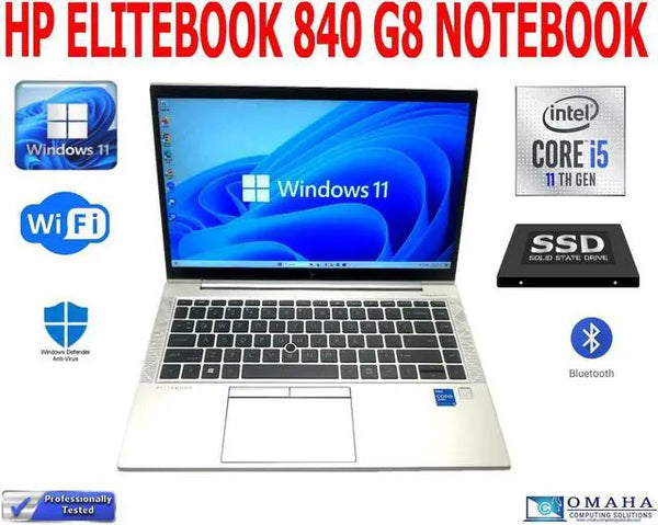 HP ELITEBOOK 840 G8 14 in i5-1145G7 16GB RAM 512GB SSD WIN11 PRO EXTRAS W11