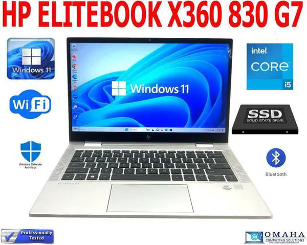 HP ELITEBOOK X360 830 G7 i5-10310U 8GB RAM 512GB SSD WIN11 PRO / 13.3 in 2-in-1