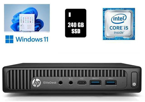HP EliteDesk 800 G2 Core i5 Micro Desktop 16GB RAM 240GB SSD 25H2 i5-6500T