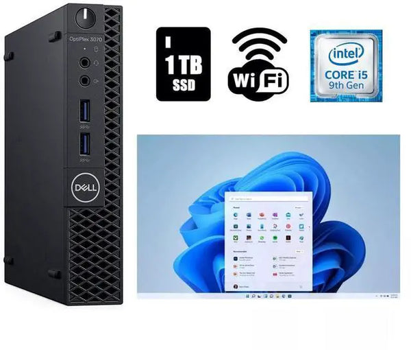 Dell OptiPlex 3070 Micro i5-9500T Desktop 16GB RAM 1TB SSD W11 Pro 25H2