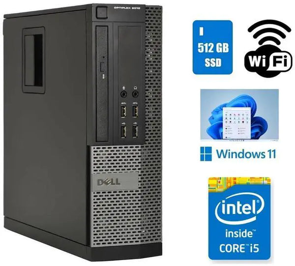 Dell OptiPlex 9010 SSF Desktop Core i5 16GB RAM 512GB SSD W11 Pro