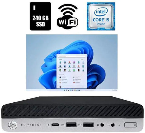 HP EliteDesk 800 G3 Micro Desktop Core i5 16GB RAM 240GB SSD i5-6500T