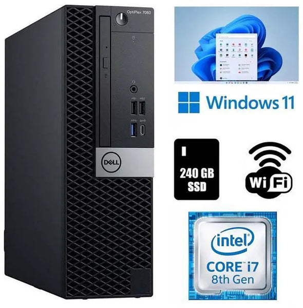 Dell OptiPlex 7060 Desktop Core i7-8700 16GB RAM 240GB SSD W11 Pro