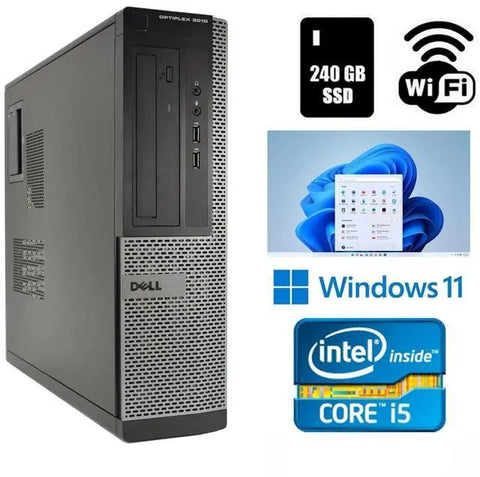 Dell OptiPlex 3010 DT Core i5 Desktop 16GB RAM 240GB SSD W11 Pro