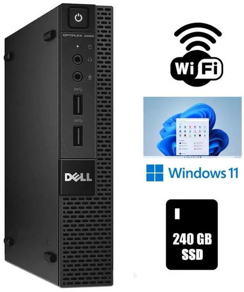 Dell OptiPlex 3020 Micro Desktop 8GB RAM 240GB SSD W11 Pro i3-4150T