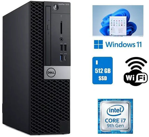 Dell OptiPlex 7070 SSF Desktop i7-9700 16GB RAM 512GB SSD +/-RW W11 Pro
