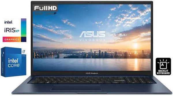 ASUS Vivobook 17.3 in Full Business i7-1355U Iris Xe 16GB RAM 512GB SSD W11