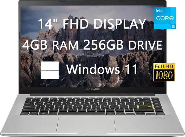ASUS Vivobook 14 in FHD Display Intel i3-1005g1 X413JA- 211.VBWB 4GB RAM 256GB