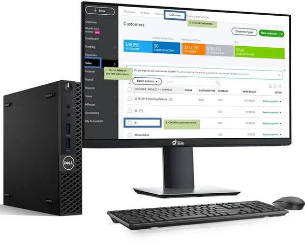 DELL 3050 Desktop Mini Intel Core i5-7500T 16GB DDR4 RAM 256GB SSD Wi-Fi