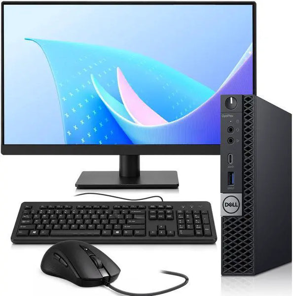 Dell OptiPlex 7060 Business Desktop Micro i5-8500T 16GB RAM 256GB SSD 24in