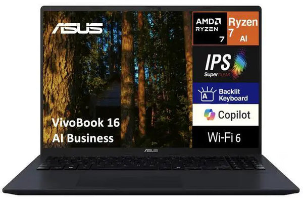 ASUS VivoBook 16 AI Business 16.0 in IPS WUXGA Display Ryzen AI 7 350 16GB DDR5