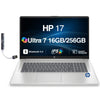 HP - Upgraded - 17 AI Powered Natural 17.3 FHD Ultra 7 255U 256GB SSD 16GB RAM