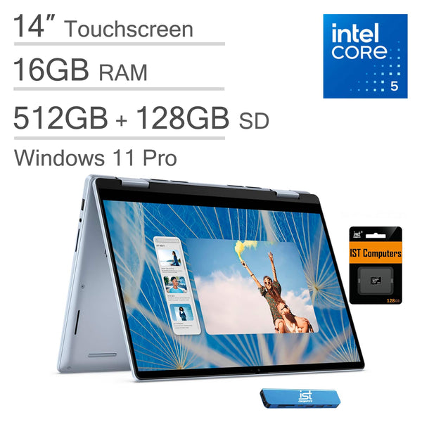 Dell - Upgraded - Inspiron 14 - 14 in FHD+ 2-in-1 Touchscreen Core 5 120U