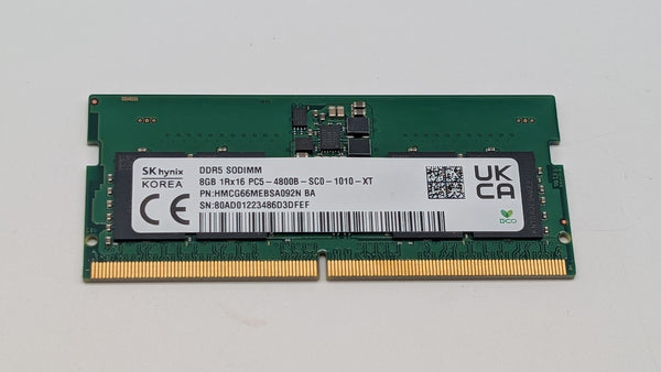 SKhynix 8GB DDR5 SODIMM 4800GHz HMCG66MEBSA095N Memory RAM