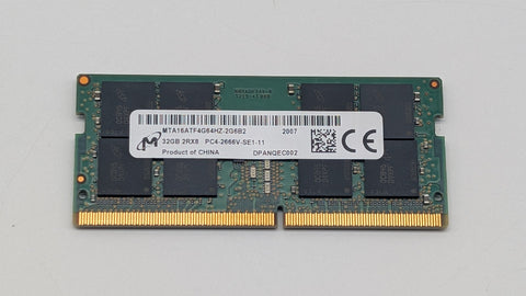 Micron 32GB MTA16ATF4G64HZ-2G6B2 DDR4 2RX8 2666Mhz SODIMM