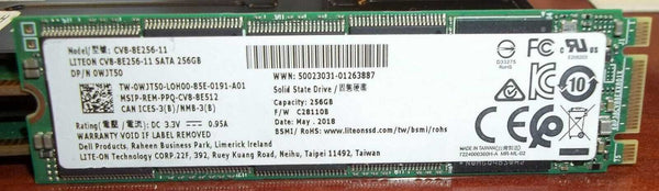 Dell 0WJT50 LiteOn CV8-8E256-11 256GB SATA SSD Hard Drive Free Ship Dell