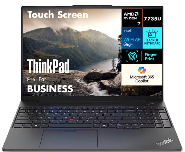Lenovo ThinkPad E16 16.0 WUXGA AMD Ryzen 7 7735U, 64GB DDR5, 2TB PCIe SSD, Win 1