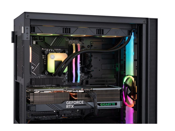 ABS Vortex-X Aqua Intel i9 14th Gen Gigabyte 4090 24GB RTX TeamGroupGB 2TB Black