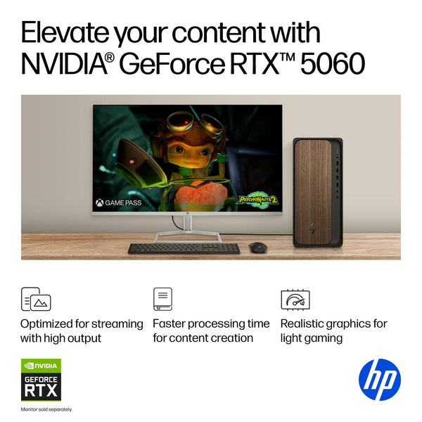 HP OmniDesk Intel Ultra 7 32GB NVIDIA GeForce RTX 5060 1TB SSD 265F 5060 RTX 30G
