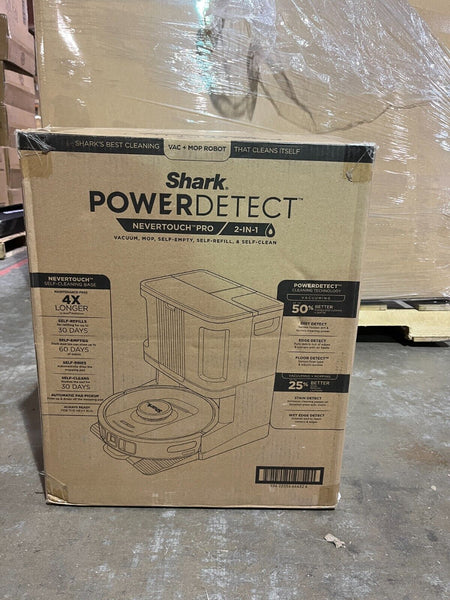 Shark AV2800ZE 30 White PowerDetect NeverTouch Pro Robot Vacuum & Mop Combo