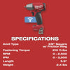 Milwaukee Tool 2758-20 M18 Fuel W/One-Key 3/8