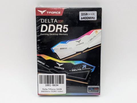 T-Force Delta RGB DDR5 32GB 2x16GB 6400MHz Desktop Memory Kit