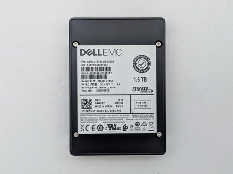 Dell 4WDXY 1.6TB TLC NVMe 2.5