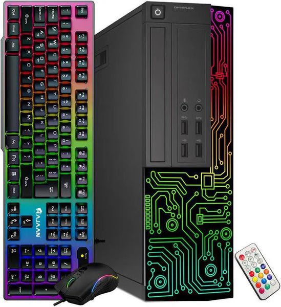 Dell Desktop Intel i5 Quad-Core 8GB RAM 512GB SSD RGB Gaming Keyboard Mouse