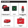 Milwaukee 3622-21 M12 12V Li-Ion Green Cross Line Laser Level Kit w/Plumb Points