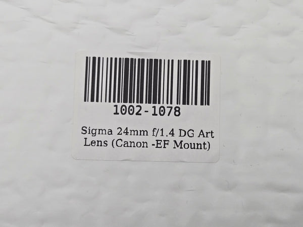 Sigma 24mm f/1.4 DG HSM Art Lens Canon EF Mount Chipped Rim