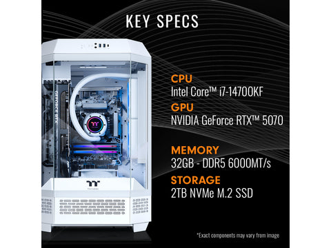 Thermaltake LCGS Reactor i1470S Intel i7 14th Gen 5070 12GB RTX 32GB 2TB White B