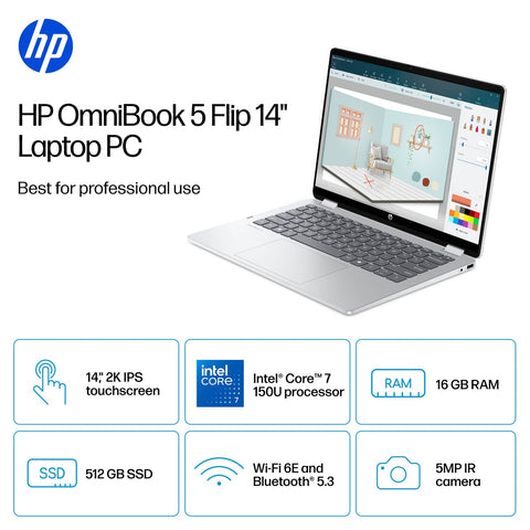 HP OmniBook 5 Flip 2-in-1 14 150U Intel 16GB 512GB 14