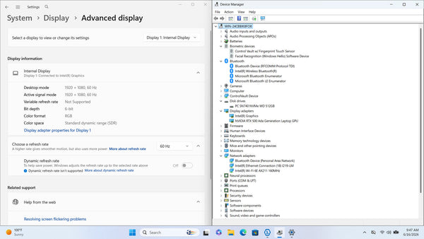 Dell Precision 3590 15 Core Ultra 7 165H RTX 500 Ada 16GB 512GB Grade D
