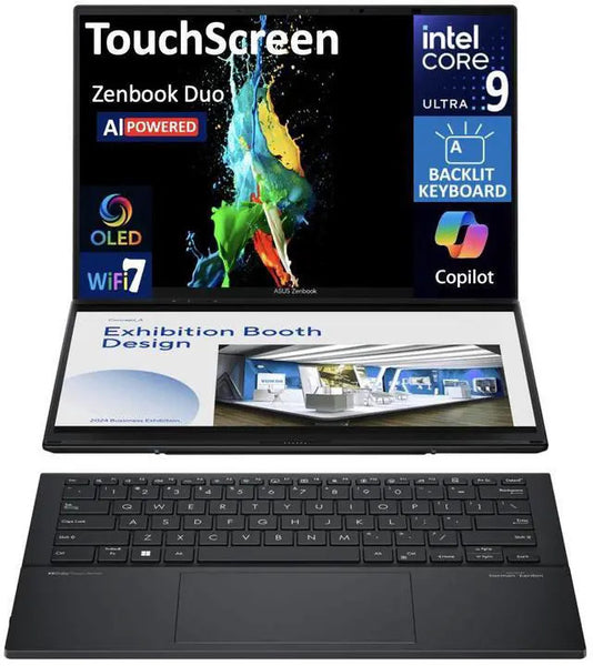ASUS Zenbook DUO AI 2-in-1 14.0 in WUXGA Intel Ultra 9-285H 32GB LPDDR5X 2TB