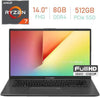 ASUS VivoBook 14-inch FHD Ryzen 7 3700U 8GB DDR4 512GB SSD W10 Home w/Tigology