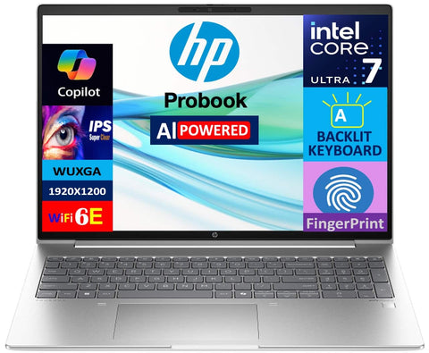 HP Probook 460 A38F9ET#ABA Pike Silver, Core Ultra 7 155U, 32GB, 1TB SSD, 16.0 1