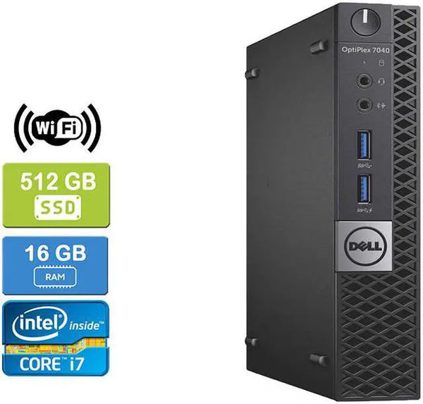 DELL 7040 MICRO i7-6700T 16GB RAM 512GB SSD Win 10 Pro