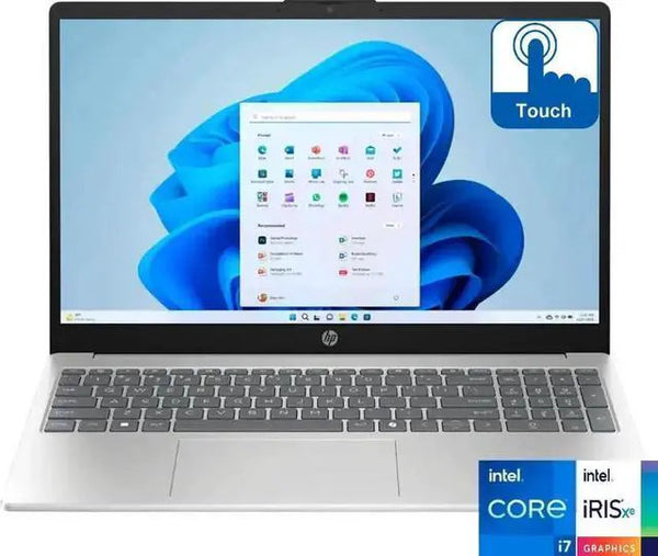 HP 15.6 in Full Touch i7-1355U 16GB DDR4 512GB SSD Iris Xe Silver W11 Pro