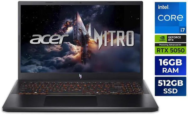 Acer Nitro V15 i7-13620H Nvidia GeForce RTX 5050 GPU 16GB RAM 512GB SSD 15.6