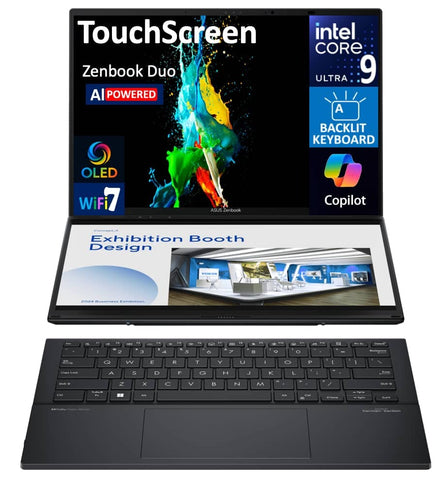 ASUS Zenbook DUO 2-in-1 14.0 WUXGA Display Intel Ultra 9-285H, 32GB LPDDR5X, 2TB