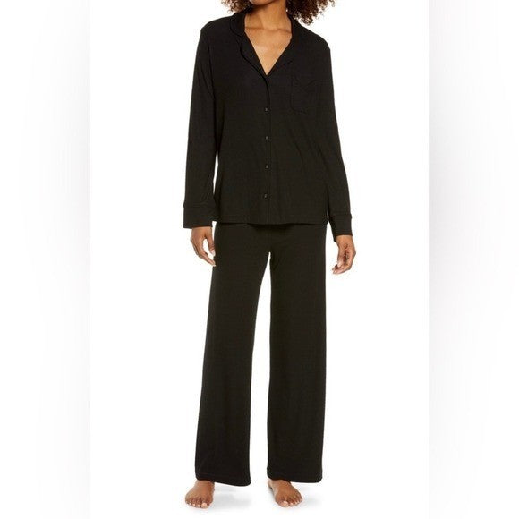 SKIMS Soft Lounge Sleep Set XS - Onyx Black Pajama PJ Soft - New with Tags