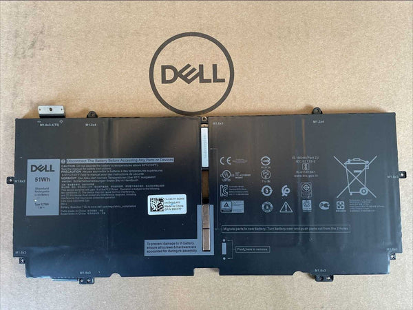 7.6V 51Wh 52TWH New Laptop Battery for XPS 13 7390 9310 2-in-1 052TWH 0XX3T7