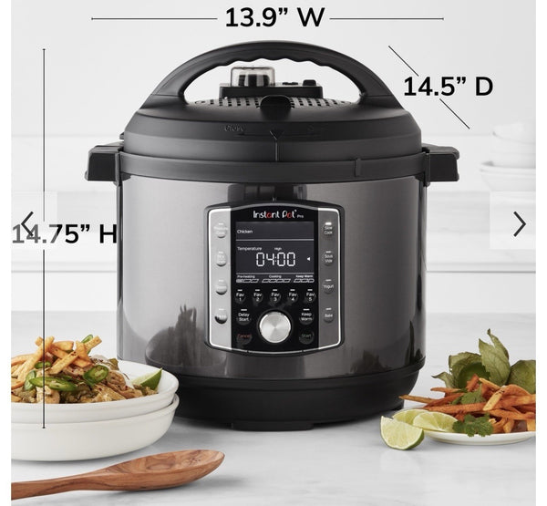 Instant Pot Pro 10-in-1 6 Quart Pressure Cooker Slow Cooker Black - New