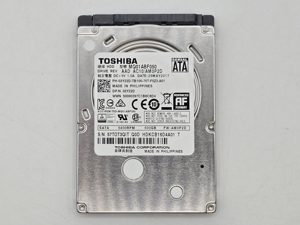 Toshiba 500GB Internal, 5400RPM, 2.5 inch (MQ01ABF050) HDD