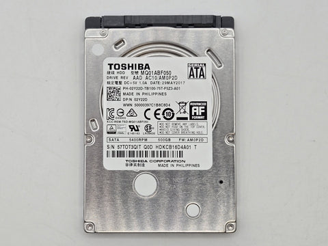Toshiba 500GB Internal, 5400RPM, 2.5 inch (MQ01ABF050) HDD