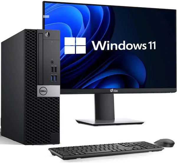 Dell W11 Desktop OptiPlex 7040 SFF PC i7-6700 16GB RAM 512GB NVMe SSD 24in